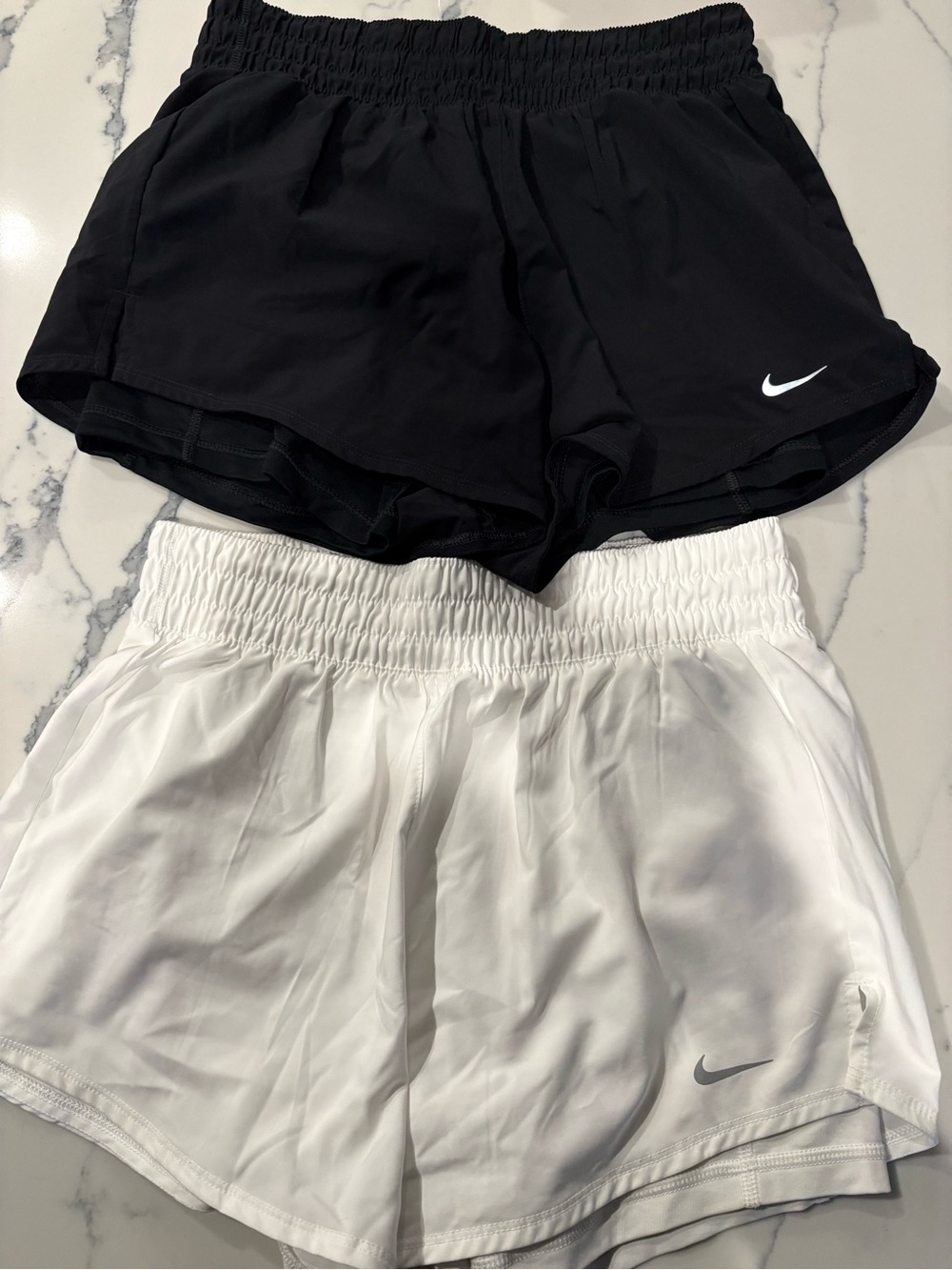 Nike Black & White Dri-FIT Layered Athletic Shorts - 2 Pack